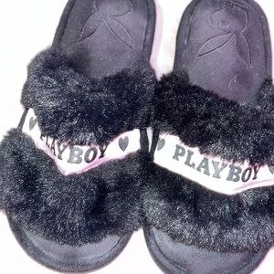 PLAYBOY Black Textured Slides
